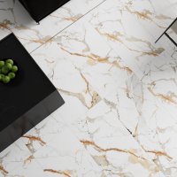 Gresie portelanata rectificata Nover White Carving  60X120 cm  mata - 3