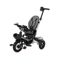 Tricicleta pentru copii Lorelli Zippy Air Sapphire control parental 12-36 luni, cu scaun reversibil, rotire 360 grade, spatar reglabil pe multiple pozitii, roti din cauciuc cu camera si 2  tipuri de suport pentru picioare - 4