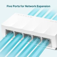 Switch TP-LINK LS1005 cu 5 porturi, viteza 10/100 Mbps - 6