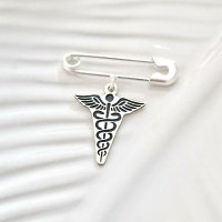 Brosa Ac de Siguranta Caduceus - Argint 925 de la Chic Bijoux - 1