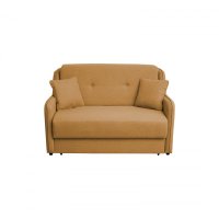 Canapea GALA extensibila, 2 locuri, cu arcuri si lada depozitare, galben, 140x100x95 cm - 1