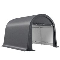 Garaj pentru Motociclete Outsunny 3x3m, Tenda Impermeabilă cu Accesuri cu Fermuar, Oțel Galvanizat, Gri | Aosom Romania - 1