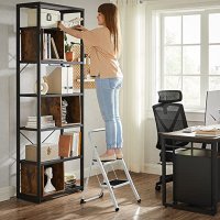 Scara, Songmics, Alb-Negru, 86.5x44.5x4.5 cm - 3