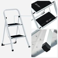 Scara, Songmics, Alb-Negru, 86.5x44.5x4.5 cm - 6