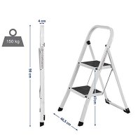 Scara, Songmics, Alb-Negru, 86.5x44.5x4.5 cm - 7