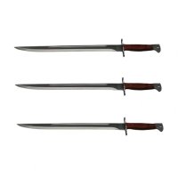 Set trei macete vanatoare, model AK, otel inoxidabil, 61 cm, argintiu - 1