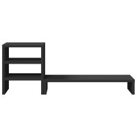 Suport pentru monitor cu organizator de birou din lemn negru - 4