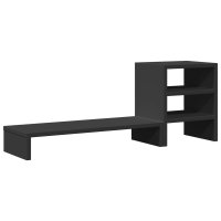 Suport pentru monitor cu organizator de birou din lemn negru - 6