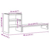Suport pentru monitor cu organizator de birou din lemn negru - 9
