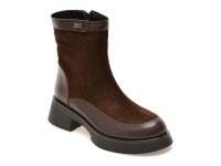 Ghete maro GRYXX 477225 din piele intoarsa pentru femei - 1