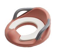 Reductor pentru toaleta Little Mom Safe Seat Pink cu manere, sezut moale, varsta 1 an+ - 2