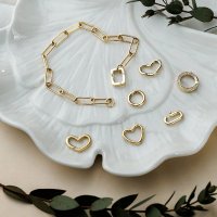 Bratara ELM-Bold BIG PAPERCLIP din Argint placat cu Aur Galben 18K - 1