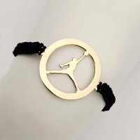 Bratara sportiva Jordan decupata din argint 925 placat cu aur galben 18K - 1