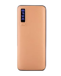 UB YB-01 baterie externa 20000 mAh cu 3 porturi USB, lanterna LED si afisaj LCD, maro - 1