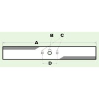 Cutit pentru masina de tuns iarba NAC, 53 cm, gaura centrala 15 mm, OEM S530-057 - 2