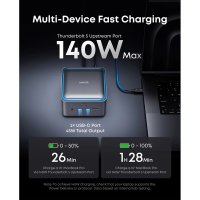 Statie Docking Anker Prime TB5 14-in-1, Thunderbolt 5, 120Gbps, 140W, 8K, Gri - 7