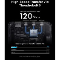 Statie Docking Anker Prime TB5 14-in-1, Thunderbolt 5, 120Gbps, 140W, 8K, Gri - 6