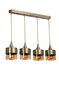 Lustra Vintage Sahra 4 din Metal Cupru cu Capac din Sticla - 2