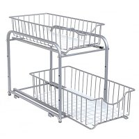 Organizator bucatarie, Songmics, Argintiu, 36x21x25.5-31.5 cm - 2