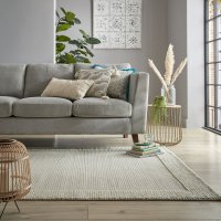 Covor Bobble Wool Border Negru 200X290 cm, Flair Rugs - 1