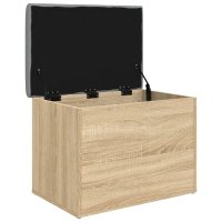 Banca de depozitare din lemn prelucrat, stejar sonoma, 62x42x45 cm - 4