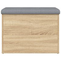 Banca de depozitare din lemn prelucrat, stejar sonoma, 62x42x45 cm - 5