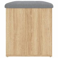 Banca de depozitare din lemn prelucrat, stejar sonoma, 62x42x45 cm - 6