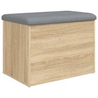 Banca de depozitare din lemn prelucrat, stejar sonoma, 62x42x45 cm - 7