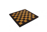 Tabla sah piele naturala black-mustard,34x34 - 1