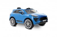 Masina electrica pentru copii Porche Macan Turbo 70W albastra, deschidere usi, schimbator de viteze, unitate audio cu Mp3 si bluetooth, cu telecomanda - 4