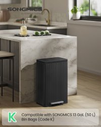 Cos de gunoi Patia negru, 50 l, cu pedala si inchidere soft-close, 40,3 x 33,6 x 62,5 cm - 2
