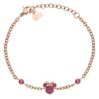 Bratara Minnie Mouse Disney - Otel Inoxidabil Rose cu Cristale Roz - 1