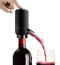 Dispenser si Aerator Electric pentru Sticla de Vin LED Negru - 1