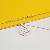 Lantisor Credinta muta muntii - Bijuterie cu Har - Argint 925 Rodiat - Diamanat galben natural - 1
