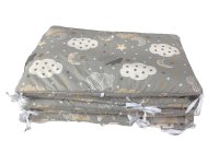 Set de aparatori pufoase h35 pat 120x60 cm DeLuxe Nori cu luna gri - 1