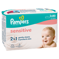Servetele umede Pampers Sensitive, 320 bucati pentru ingrijirea delicata a pielii - 1
