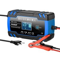 Incarcator Baterie Auto Cu Microprocesor Foxsur B0228-L, 12/24V, 4/8A, Display LCD, Functie De Reparare Cu Puls - 1