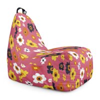 Fotoliu Puf Bean Bag tip Chill XL Daisy fundal roz - 5