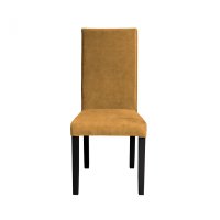 Scaun living TEO, picioare lemn wenge, stofa z mustar, 46x60x98 cm - 1