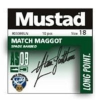 Carlige Mustad 90339 pentru momeala larva - 10 buc (Nr. 18) - 1