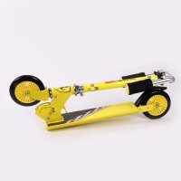 Trotineta pliabila pentru copii Ferrari Galbena cu roti 120 mm, ghidon reglabil, greutate admisa 50 kg - 2