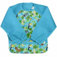 Bavetica multifunctionala cu maneci lungi Green Sprouts Aqua Sloth Jungle 12-24 luni - 1