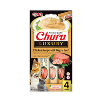 Churu Luxury, Recompensa Cremoasa Pisici, Ton si Vita Wagyu, 14 g x 4 buc - 1