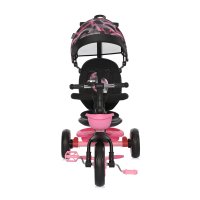 Tricicleta pentru copii Lorelli Revel Pink cu sezut rotativ la 360 grade, 1-5 Ani, maner cu control al directiei, scaun confortabil cu husa moale, suport pentru picioare, sistem roata libera si roti mari din cauciuc Eva - 3
