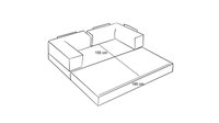 Canapea 3 locuri, Atelier Del Sofa, chenille, portocaliu, 190x95x75 cm - 8