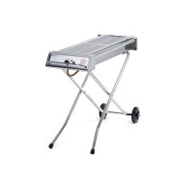 Gratar Barbecue, Inox, Alimentare Gaz, Suprafata Grill 86x26 cm, 7.5 kW, Baza Pliabila si Mobila, Hendi Xenon Pro - 1