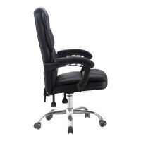 Scaun de birou directoral Sanema Pako, Negru, 62x67x122 cm - 3