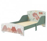 Pat pentru copii GINGER HOME 130x70 cm cu laterale de protectie Forest - 12