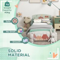 Pat pentru copii GINGER HOME 130x70 cm cu laterale de protectie Forest - 5