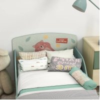 Pat pentru copii GINGER HOME 130x70 cm cu laterale de protectie Forest - 8